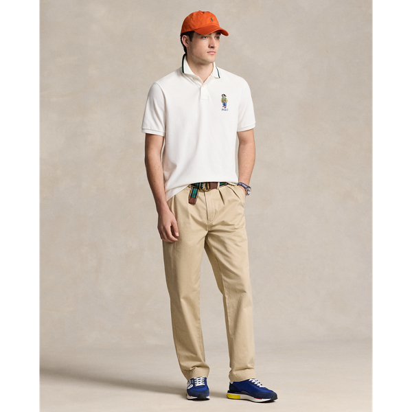 Deckwash White Classic Fit Polo Bear Mesh Polo Shirt Polo Ralph Lauren 4