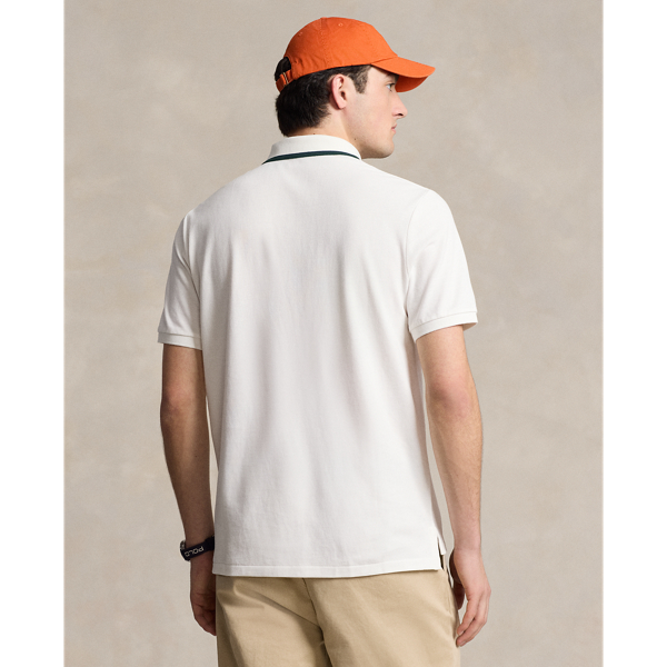 Deckwash White Classic Fit Polo Bear Mesh Polo Shirt Polo Ralph Lauren 5