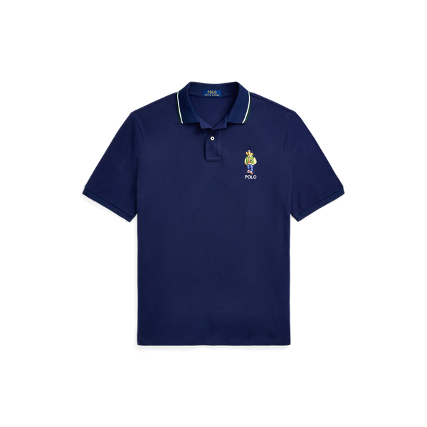 Classic fit logo mesh polo online