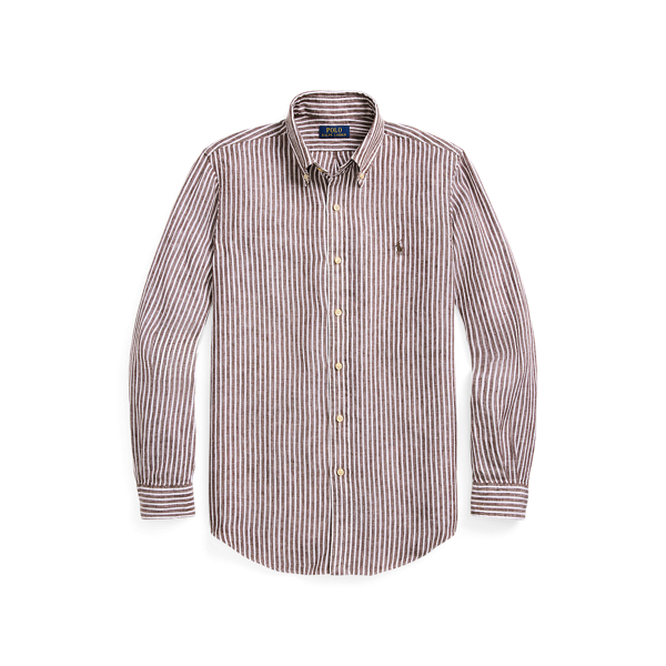 Gestreiftes Custom-Fit Leinenhemd Polo Ralph Lauren in 1