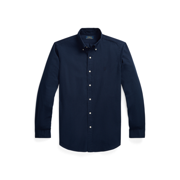 Classic fit seersucker overhemd