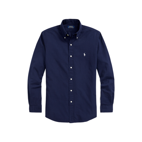 Chemise classique en seersucker Polo Ralph Lauren en Marine Astoria/Blanc 2