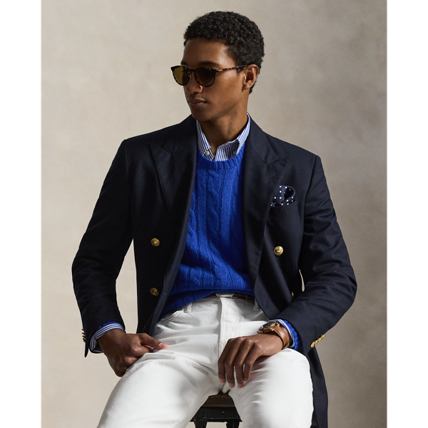Benitoite Blue Heather The Iconic Cable-Knit Cashmere Sweater Polo Ralph Lauren 8