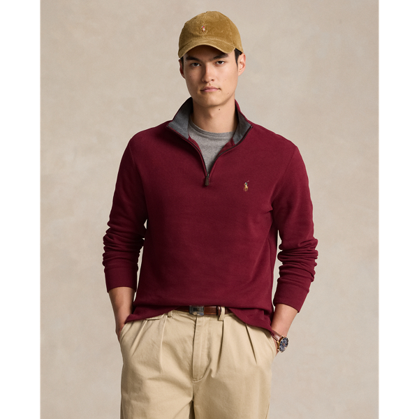 Red quarter zip pullover sale