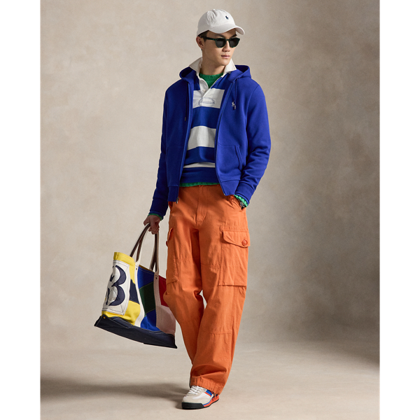 Sweat &agrave; capuche en maille double Polo Ralph Lauren en Azur classique 4