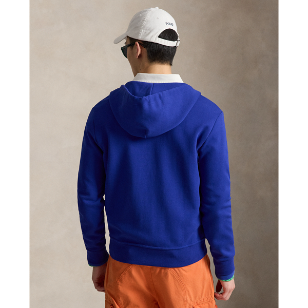 Sweat &agrave; capuche en maille double Polo Ralph Lauren en Azur classique 5