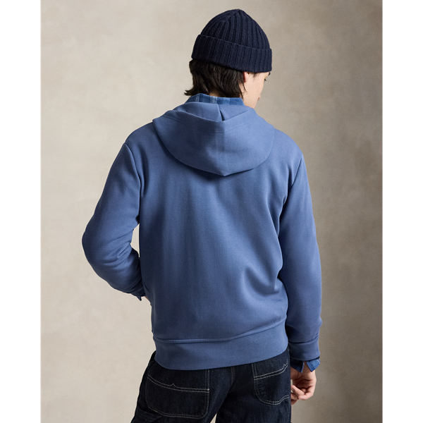 Earth Blue Double-Knit Full-Zip Hoodie Polo Ralph Lauren 5