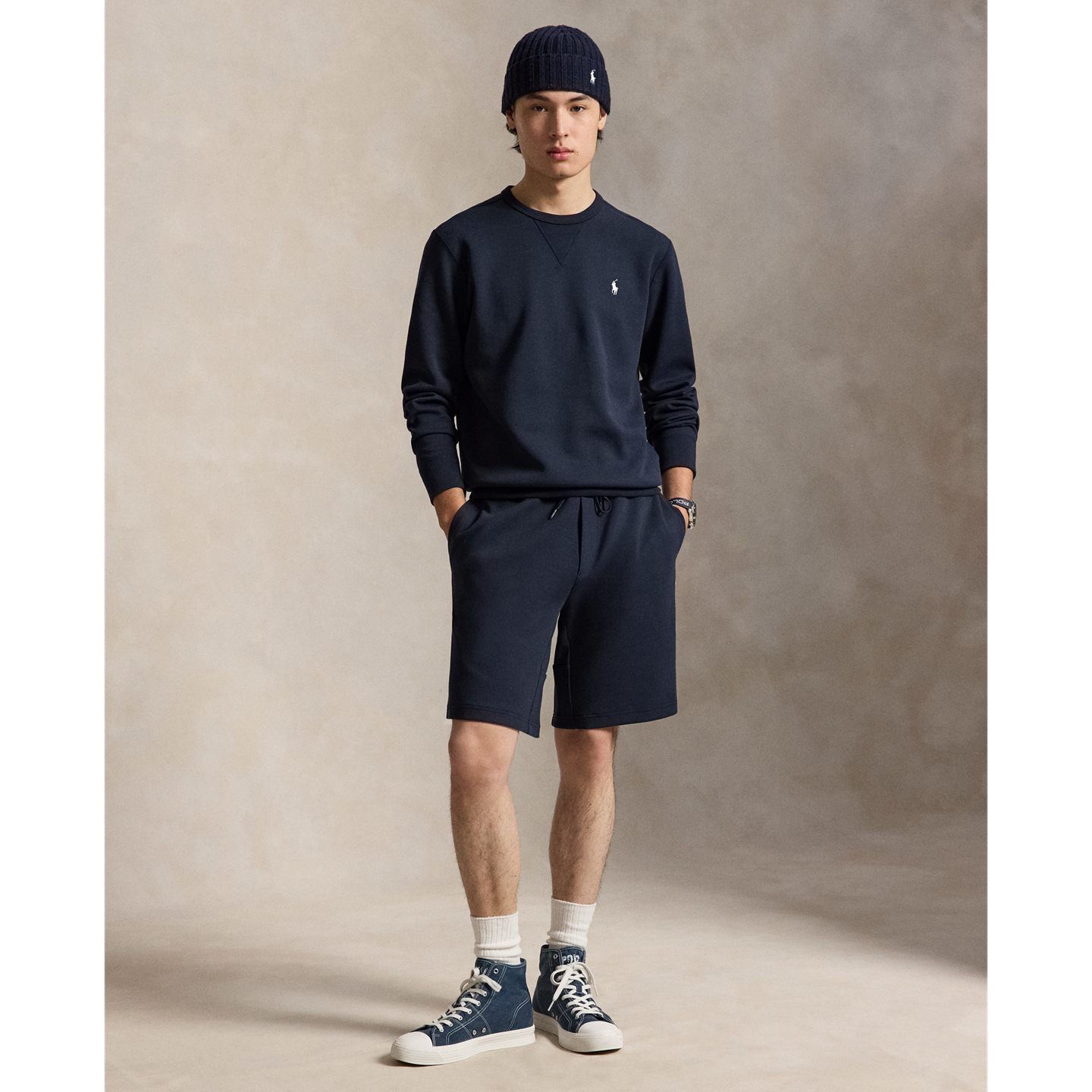 Мужские шорты Ralph Lauren 9-Inch Double-Knit, цвет: Тёмно-синий — фото 4