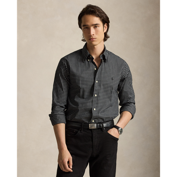 Classic Fit Plaid Twill Shirt