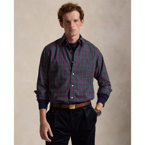 Classic Fit Plaid Twill Shirt