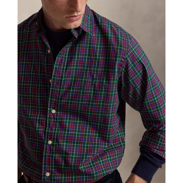 Classic Fit Plaid Twill Shirt