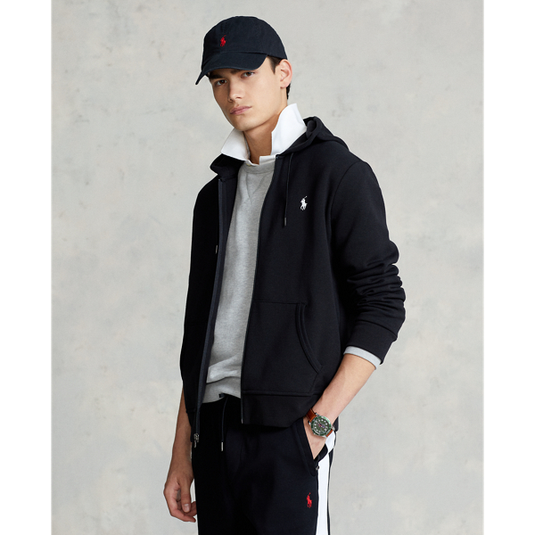 Polo Black Double-Knit Full-Zip Hoodie Polo Ralph Lauren 1