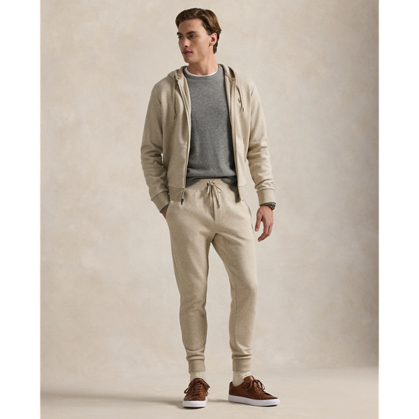 Double-Knit Full-Zip Hoodie Polo Ralph Lauren in Tuscan Beige Heather 4