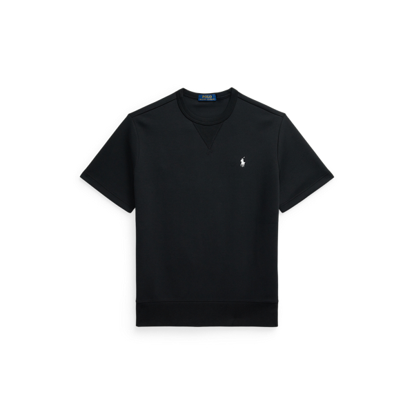 Sweat en maille double &agrave; manches courtes