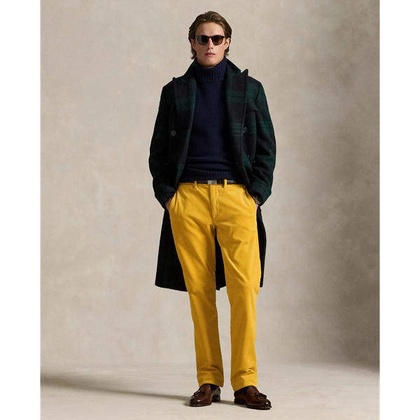 Straight-Fit Kordsamthose mit Stretch
