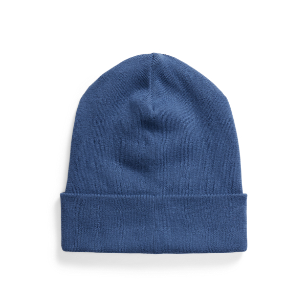 Night Navy/Cream Combed Cotton Beanie Polo Ralph Lauren 2