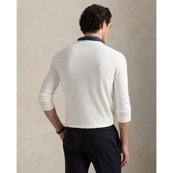 Slim-Fit Pullover aus Baumwolle Polo Ralph Lauren in Deckbeizen-Weiß 5