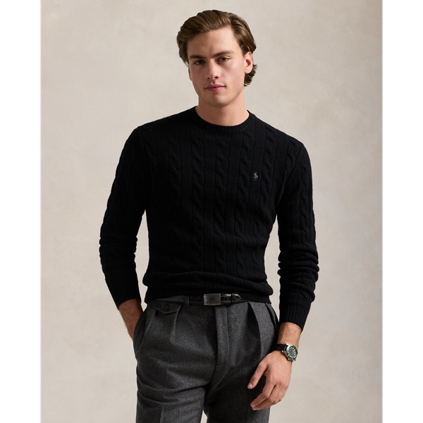 Cable Knit Wool Jumper for Men Ralph Lauren IE