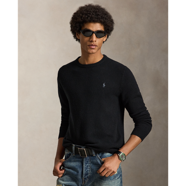 Camisola de l&atilde; com gola redonda