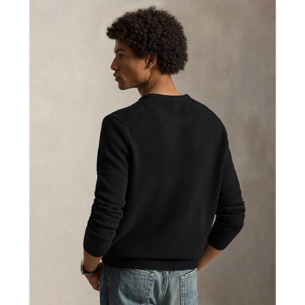 Camisola de l&atilde; com gola redonda