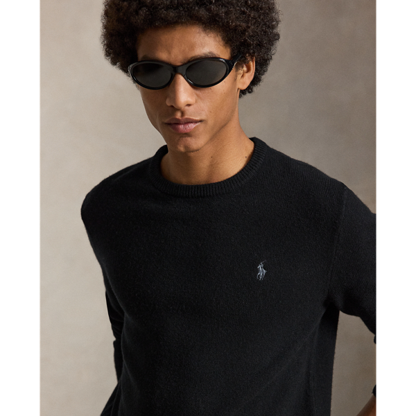 Camisola de l&atilde; com gola redonda