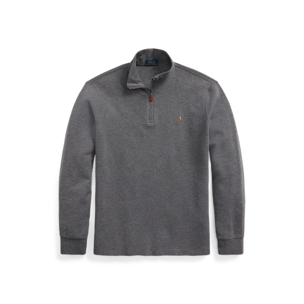 Estate-rib pullover met korte rits