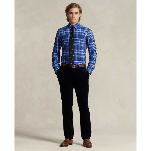 Custom Fit Plaid Oxford Shirt 