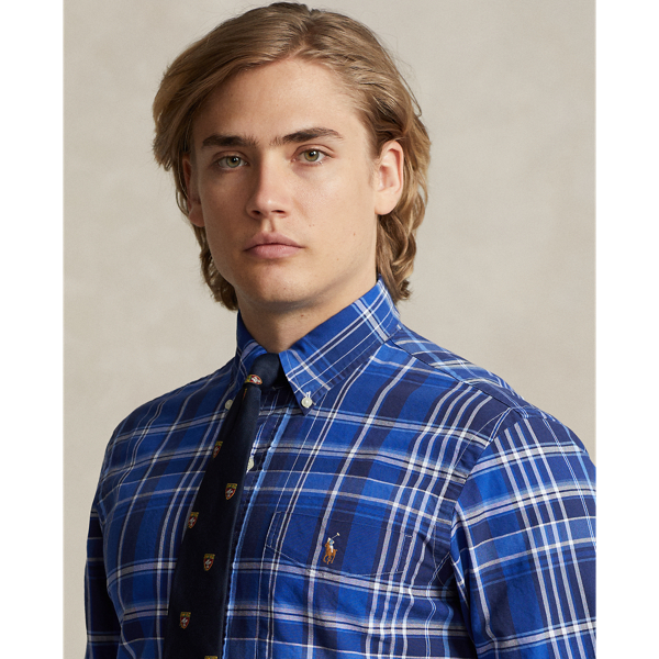 Custom Fit Plaid Oxford Shirt 
