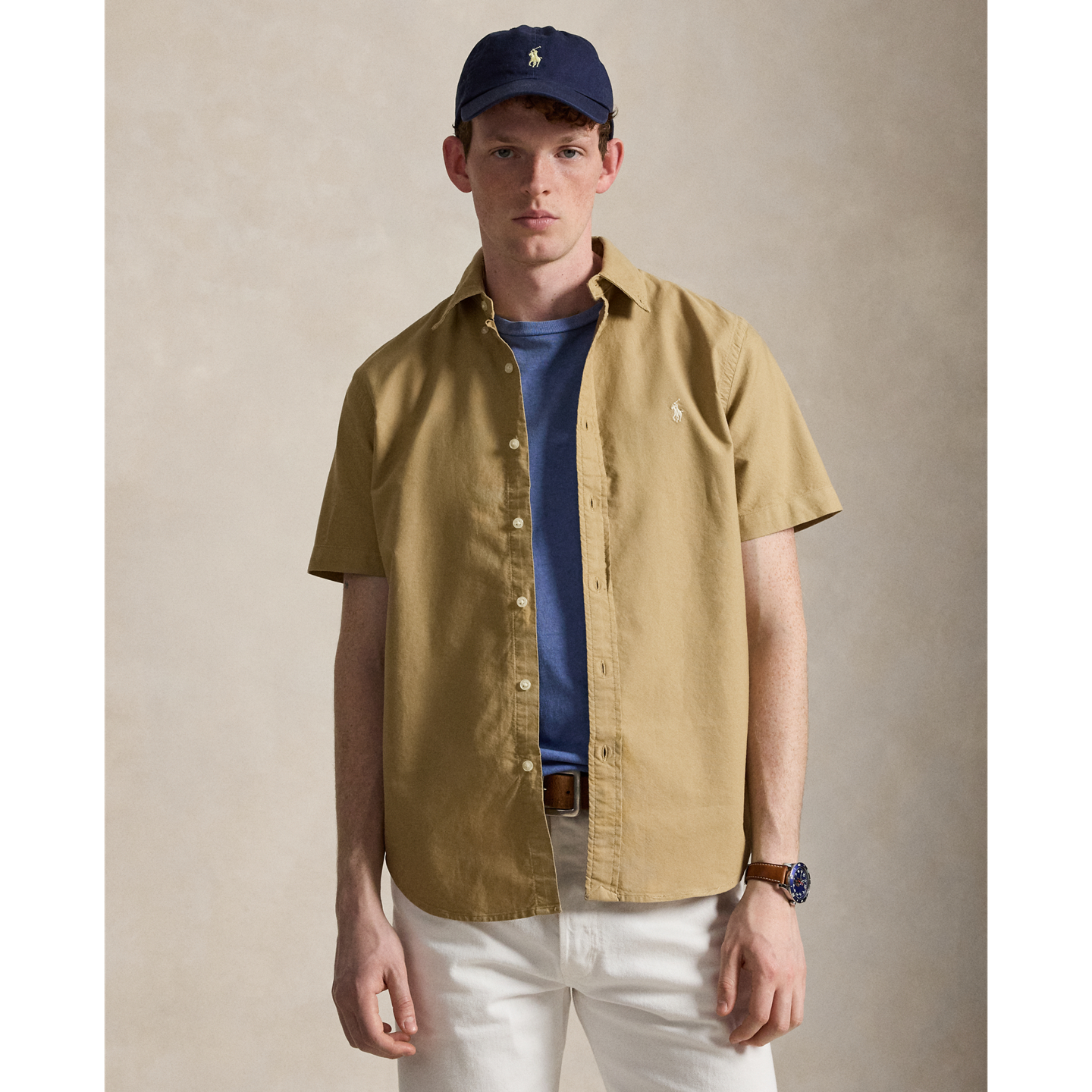 Рубашка Ralph Lauren Classic Fit Garment-Dyed Oxford, цвет: Рыжевато-коричневый — фото 4