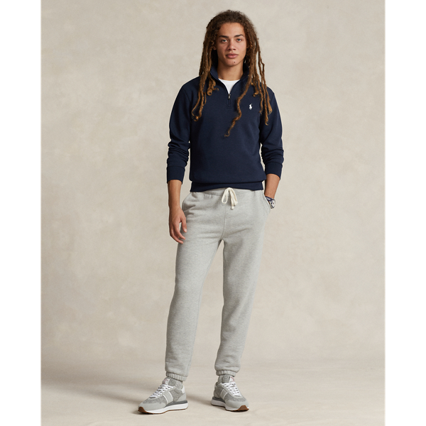 Double-Knit Quarter-Zip Sweatshirt Polo Ralph Lauren in Aviator Navy 4