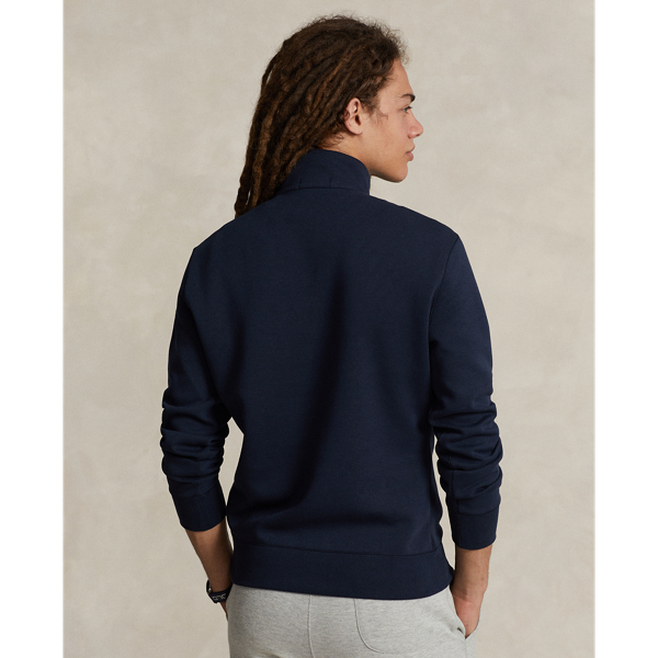 Double-Knit Quarter-Zip Sweatshirt Polo Ralph Lauren in Aviator Navy 5