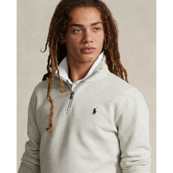 Sweat demi-zipp&eacute; &agrave; maille double Polo Ralph Lauren en Chin&eacute; Andover 6
