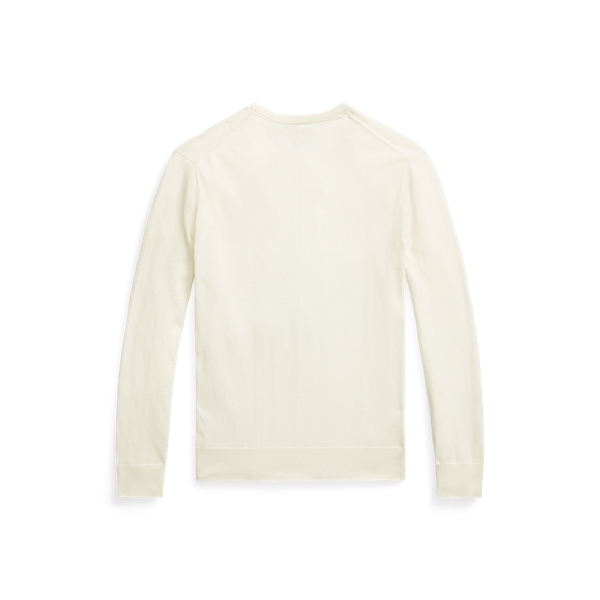 Slim Fit Cotton Crewneck Sweater Polo Ralph Lauren en Antique Cream 2