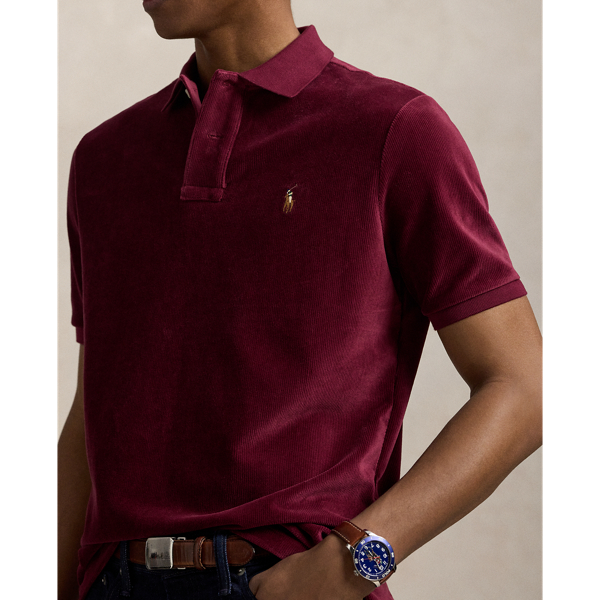 Classic Fit Knit Corduroy Polo Shirt