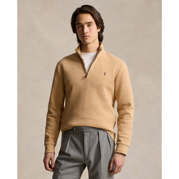 Double Knit Mesh Quarter Zip Pullover