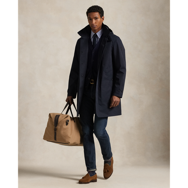 Water-Repellent Hooded Walking Coat