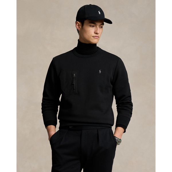 Polo Black Double-Knit Pocket Sweatshirt Polo Ralph Lauren 1