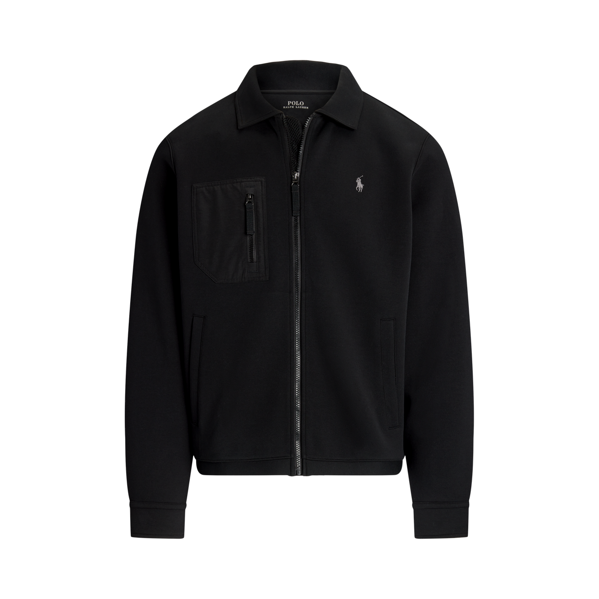 Black and white polo jacket online