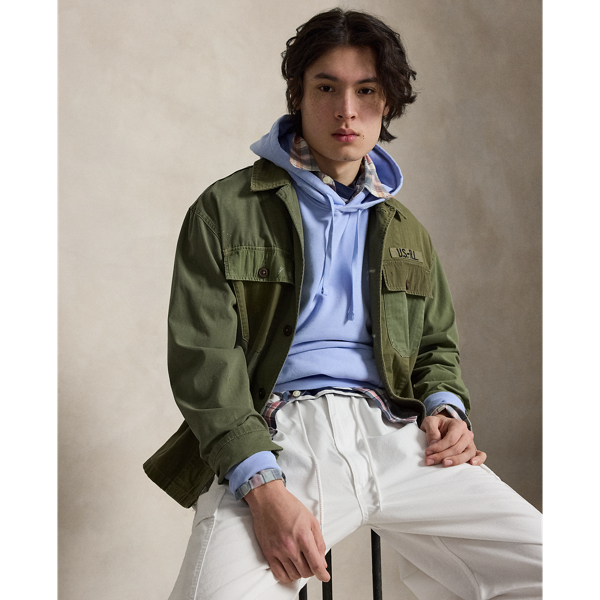 Kapuzenpullover aus Loopback-Fleece Polo Ralph Lauren in Kieselsteinblau 7