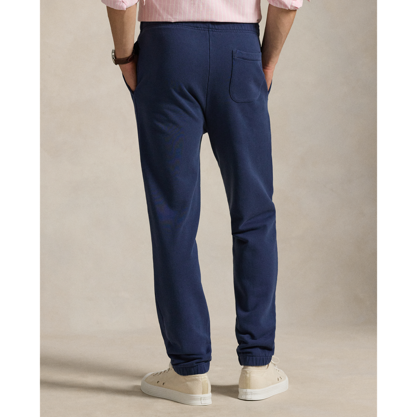 Мужские брюки Ralph Lauren Loopback Fleece Sweatpant, цвет: Тёмно-синий — фото 2