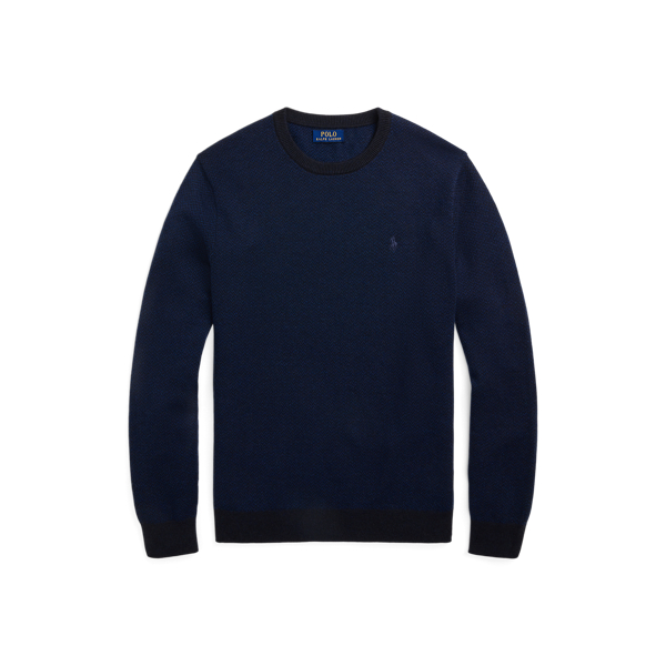 Herringbone Knit Washable Wool Jumper for Men Ralph Lauren UK