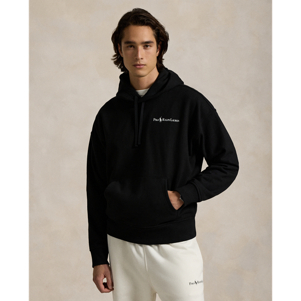 Polo Black Relaxed Fit Logo Fleece Hoodie Polo Ralph Lauren for fall 1