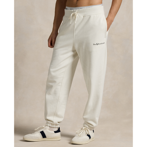 Slim fit white joggers sale