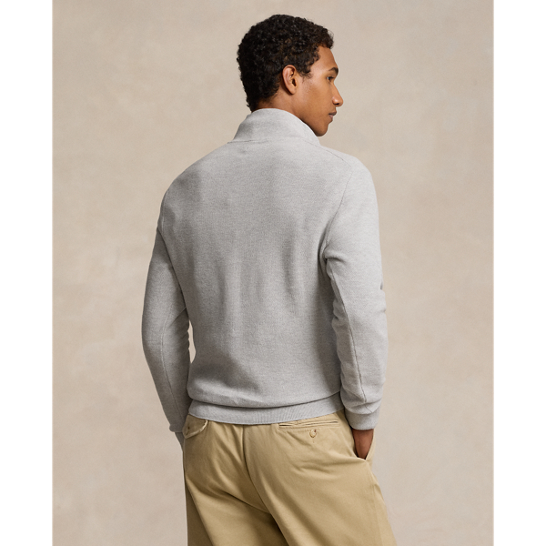 Mesh-Knit Cotton Mockneck Sweater | Ralph Lauren