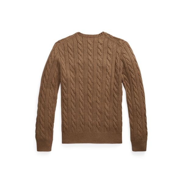 Baumwollpullover mit Zopfmuster Polo Ralph Lauren in Shetland-Braun meliert 2