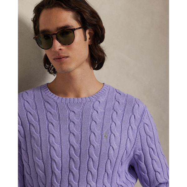Cable-Knit Cotton Sweater Polo Ralph Lauren en Sky Lavendar 6