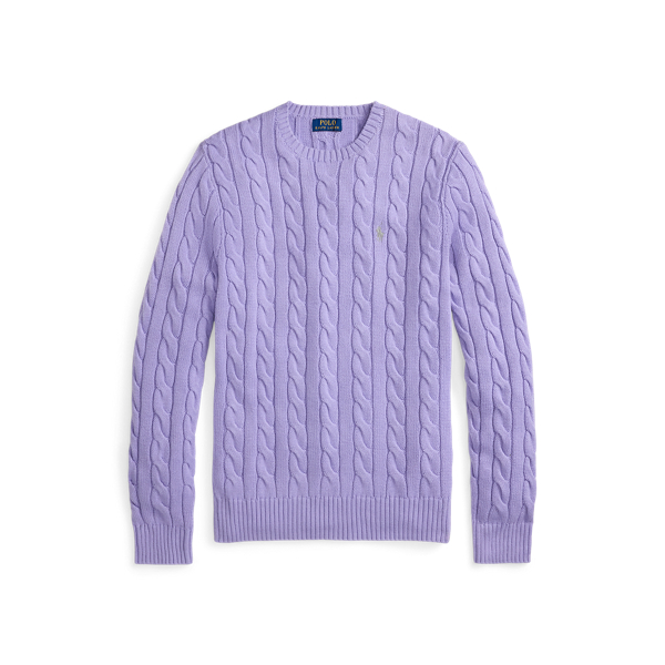 Cable-Knit Cotton Sweater Polo Ralph Lauren en Sky Lavendar 2