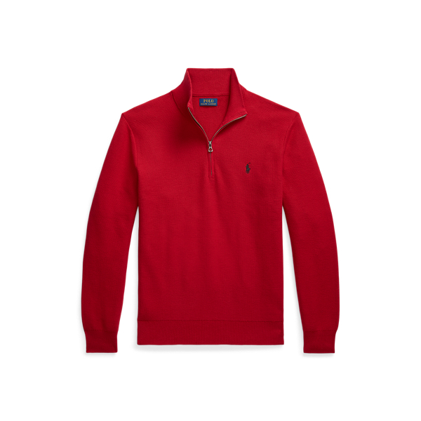 Mesh-Knit Cotton Quarter-Zip Jumper
