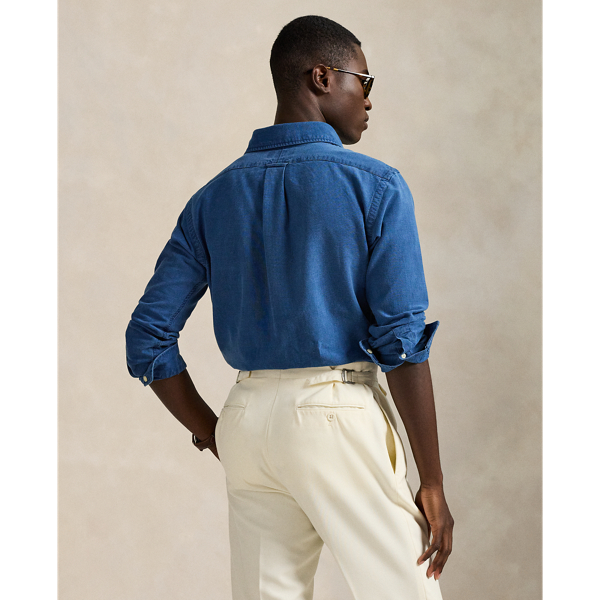 クラシック フィット インディゴ オックスフォード ポップオーバー