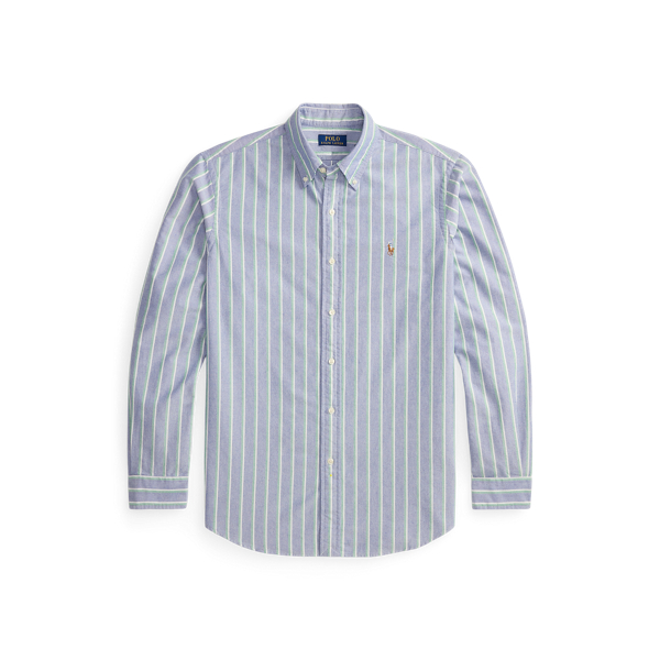 Navy Green Multi Classic Fit Striped Oxford Shirt Polo Ralph Lauren 2